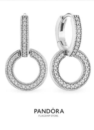 Сережки срібло silver_pandora original  серьги