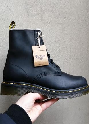 Зимние ботинки зима черевики dr. martens serena black burnished wyoming 21797001 мартенси