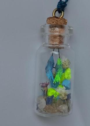 Патриотический кулон мини бутылочка
