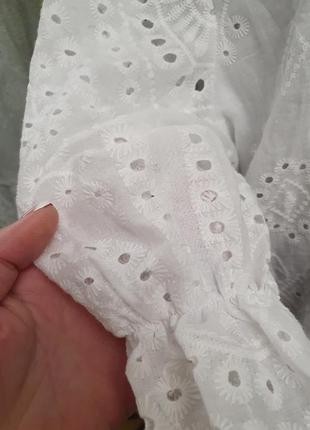 Красива котонова довга сукня сарафан прошва італія4 фото