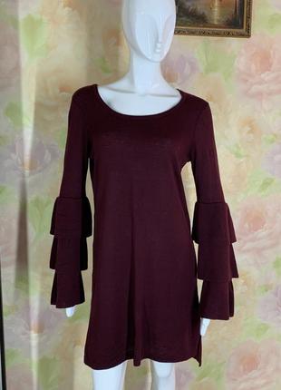 Сукня трикотаж марсала