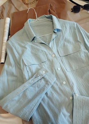 Голубая рубашка6 фото