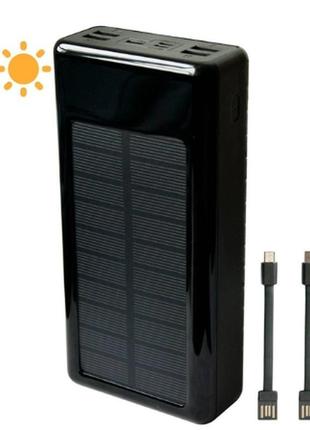 Повербанк на сонячній батареї solar power bank ukc 60000 mah ч...