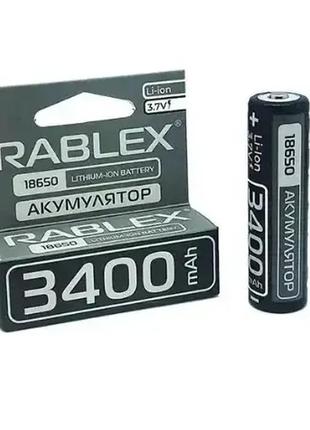 Акумулятор rablex 3400 mah 18650 li-ion 3.7v