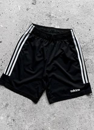 Adidas men's black sport shorts 3-stripes черные, спортивные шорты1 фото