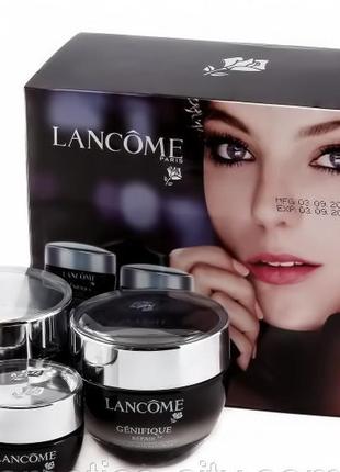 Набір кремів для обличчя lancome "genifique" 3 в 1