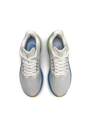 Женские кроссовки nike air zoom light gray blue green8 фото