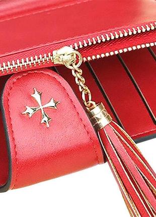 Жіночий гаманець baellerry n2341 cherry, портмоне колір бордов...5 фото