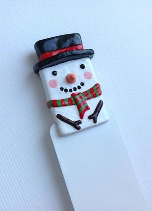 Закладка для книги снеговик .snowman bookmark. christmas bookmark. happy snowman. kids bookmark2 фото