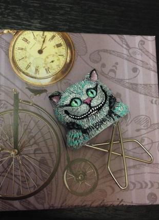 Закладка для книги чеширський кіт. bookmark cheshire cat. bookmark alice in wounderland2 фото