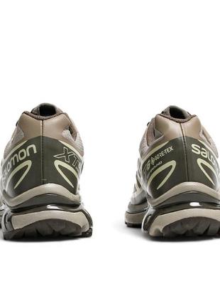 Оригинальные кроссовки фирмы – salomon xt-6 gore-tex vintage khaki art. (l41741200)4 фото