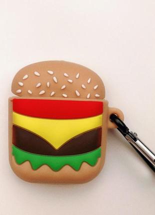 Чехол для наушников бургер apple airpods 1-2 kitchen series burger6 фото