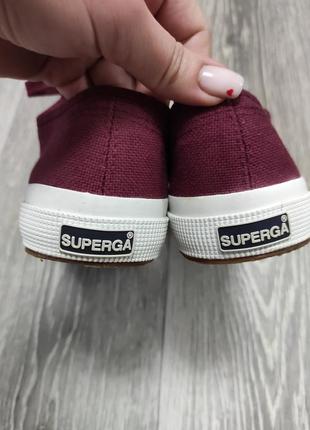 Классные бордовые кеды оригинал superga 38p5 фото