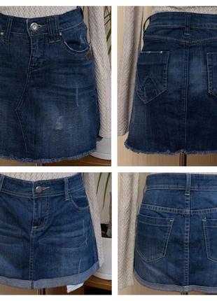 Джинсовая мини юбка фирменная gang размер s5 фото