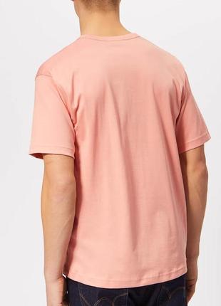 Оригинальная футболка дорогого брендаacne studios nash face t-shirt pale pink 25e173 paw172 фото
