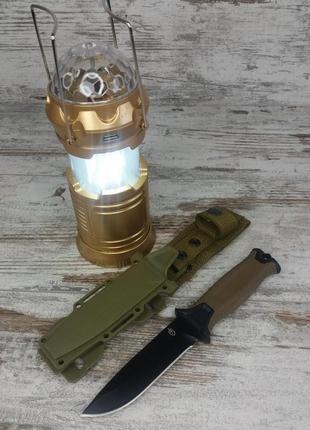 Мисливський ніж gerber ак-207 в комплекті з led лампою з ефект...