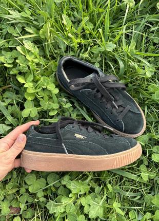 Черные кеды puma suede