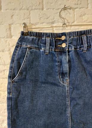 Фирменная джинсовая стрейчевая юбка4 фото