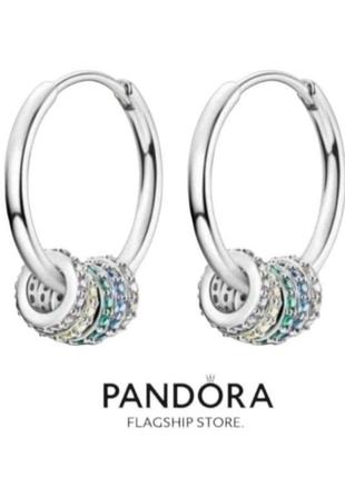 Сережки кільця срібло silver_pandora original серьги