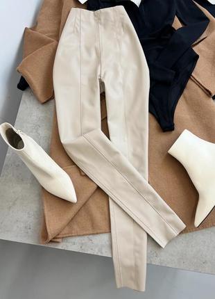 Ідеальні леггінси з якісної еко шкіри від zara