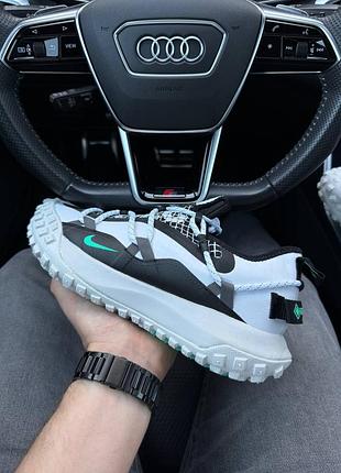 Мужские кроссовки nike acg mountain fly low white black mint