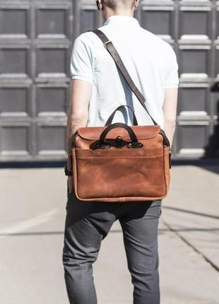 Чоловічі сумки через плече інтернет, унікальний зовнішній вигляд, натуральна шкіра.