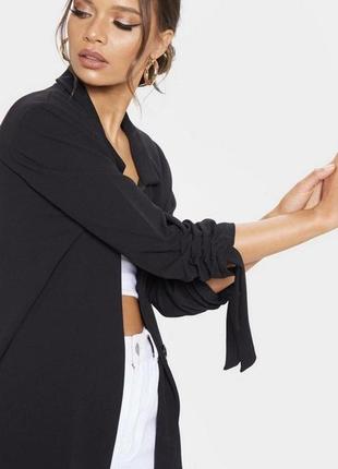 Черный женский жакет пиджак кардиган классический класичний4 фото