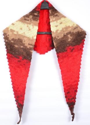 Маленький вязаный женский шарф. шарф под пальто.1 фото
