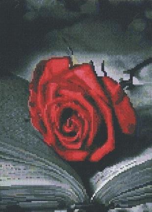 Алмазна мозаїка на підрамнику з дерев'яною основою "червона тр...