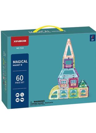 Магнітний конструктор magical magnet ii 60 деталей