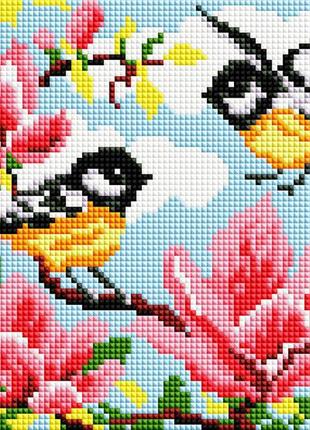 Алмазна мозаїка "пташенята" 20*20 см