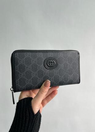 Гаманець gucci ophidia gg zip around wallet grey