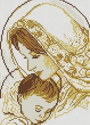 Алмазна мозаїка "мадонна з немовлям" 20*30 см osc 041