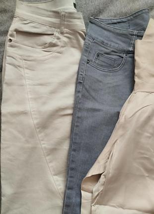 Джинси, літні легесеньки штани набором на р 48-582 фото