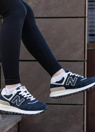 New balance 574 legacy dark blue жіночі кросівки 36 37 38 39 40 41 нью беленс8 фото