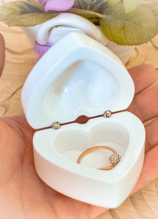 Футляр "white heart"  для кольца, обручального кольца,обручки, каблучки,на свадьбу,на помолвку.6 фото