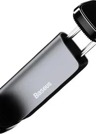 Автомобільний тримач для телефонів baseus steel cannon air outlet car mount, black3 фото