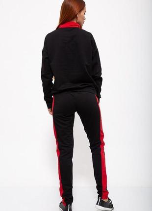 Спорт костюм жін. колір чорно-червоний 102r0703 фото