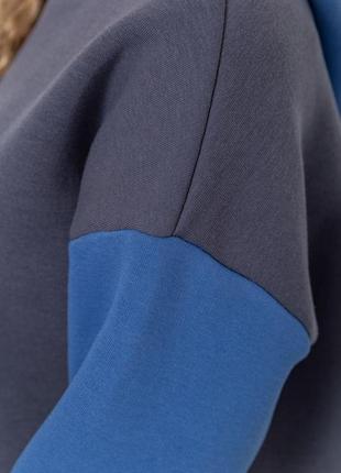 Худі жіночий на флісі колір сіро-синій 102r3126 фото