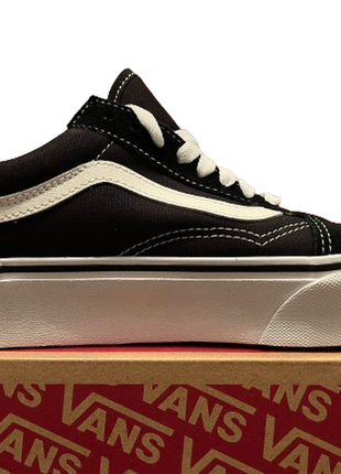 Кеди vans old skool plat black white vnoa3b3uy281 венси ванс платформа platform оригинал original