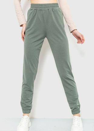 Спорт штани жіночі двонитка колір оливковий 102r292