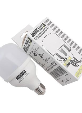 Лампа світлодіодна led bulb-t80-20w-e27-220v-4000k-1800l iccd