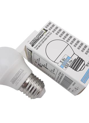 Лампа світлодіодна led bulb-g45-5w-e27-220v-6500k-450l iccd (к...