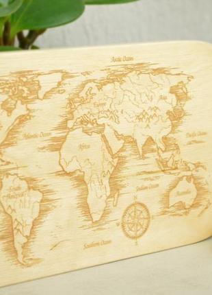 Полегшена (легка) дошка садху для початківців з гравіруванням "карта світу"7 фото