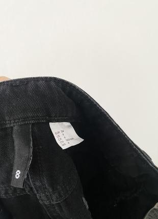Чёрная джинсовая мини юбка h&m4 фото
