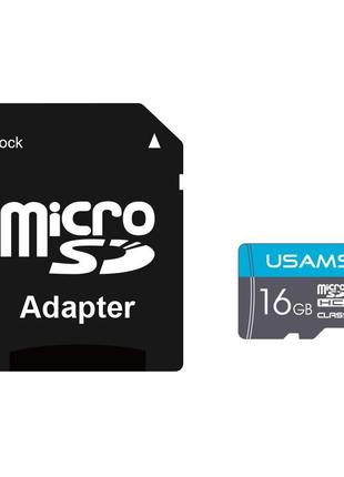 Карта пам'яті usams high speed tf card 16gb us-zb117 (sd adapter)