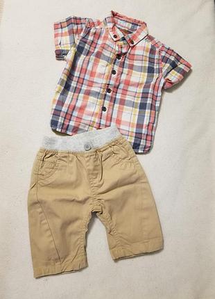 Комплект рубашка штанишки на малыша 3-6 мес