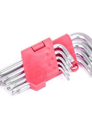 Набір ключів г-подібних torx 9 шт. ht-0604 intertool