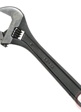 Ключ розвідний 150 мм cr-v, чорний, фосфатований xt-0056 inter...