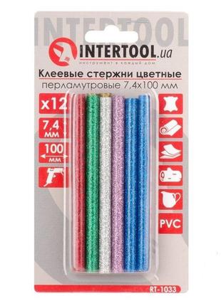 Комплект кольорових перламутрових клейових стержнів 7,4 мм * 1...